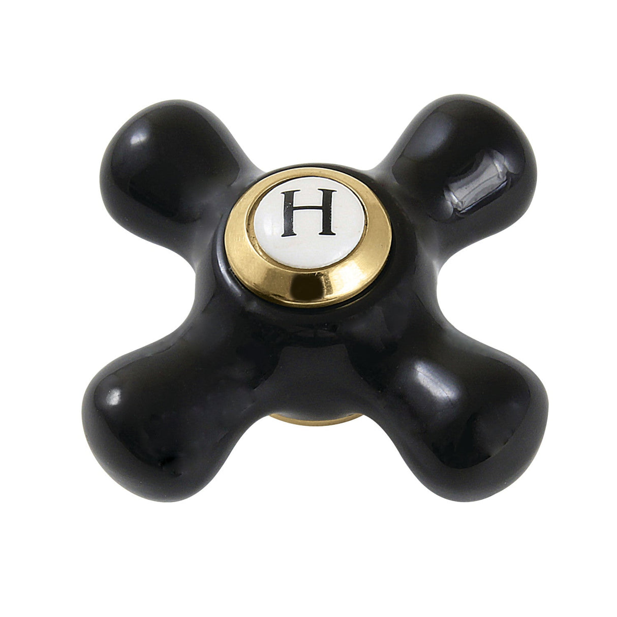 Duchess KBH1607PKXH Hot Porcelain Cross Handle, Brushed Brass