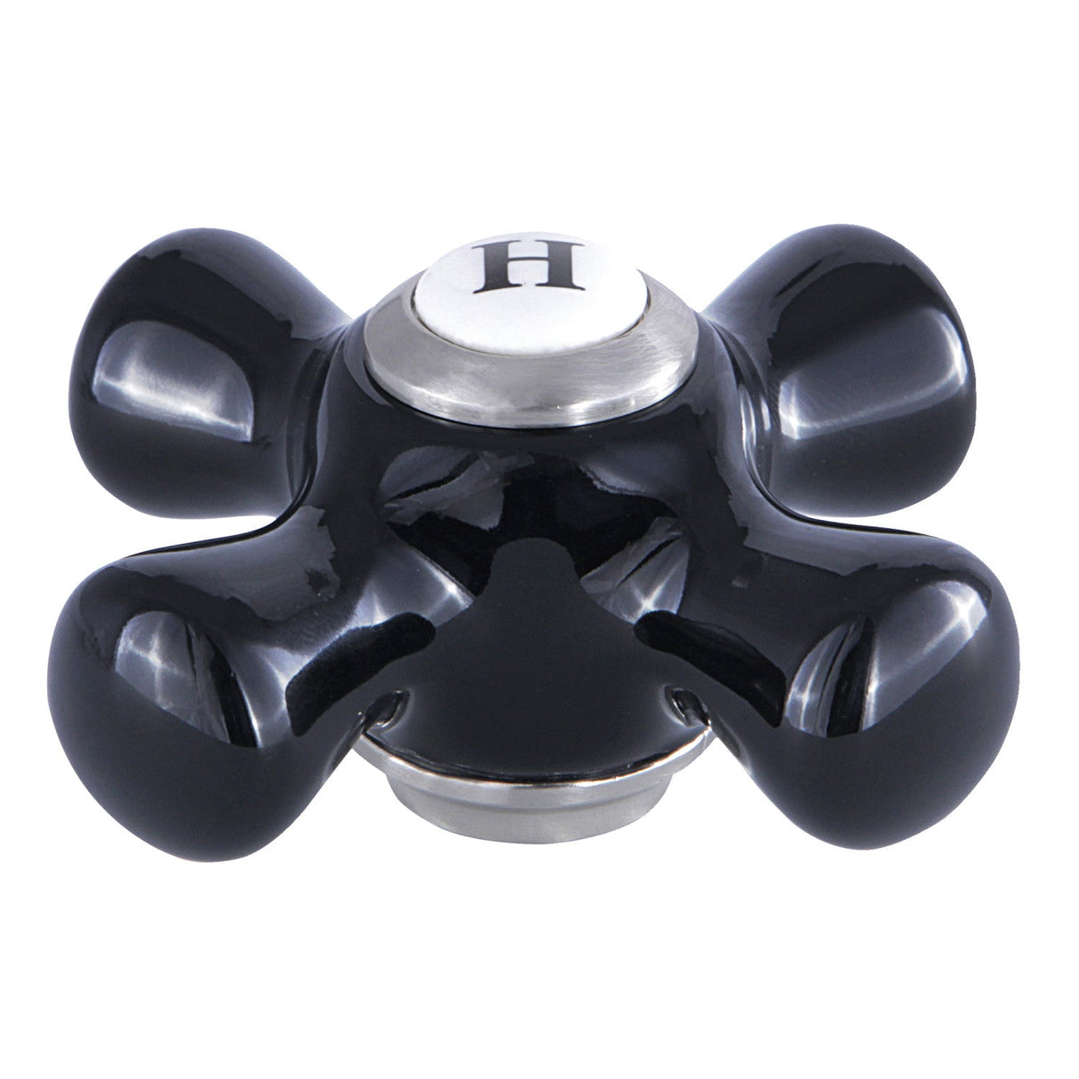 Duchess KBH1608PKXH Hot Porcelain Cross Handle, Brushed Nickel