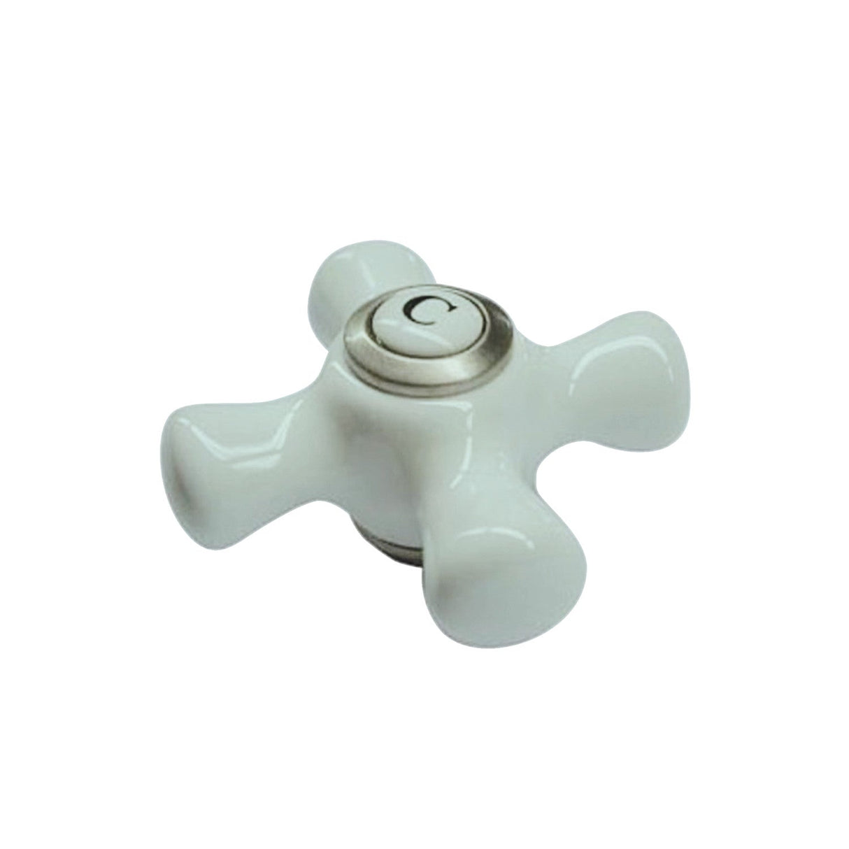 KBH1608PXC Cold Porcelain Cross Handle, Brushed Nickel