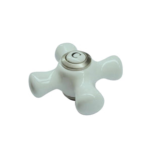 KBH1608PXC Cold Porcelain Cross Handle, Brushed Nickel