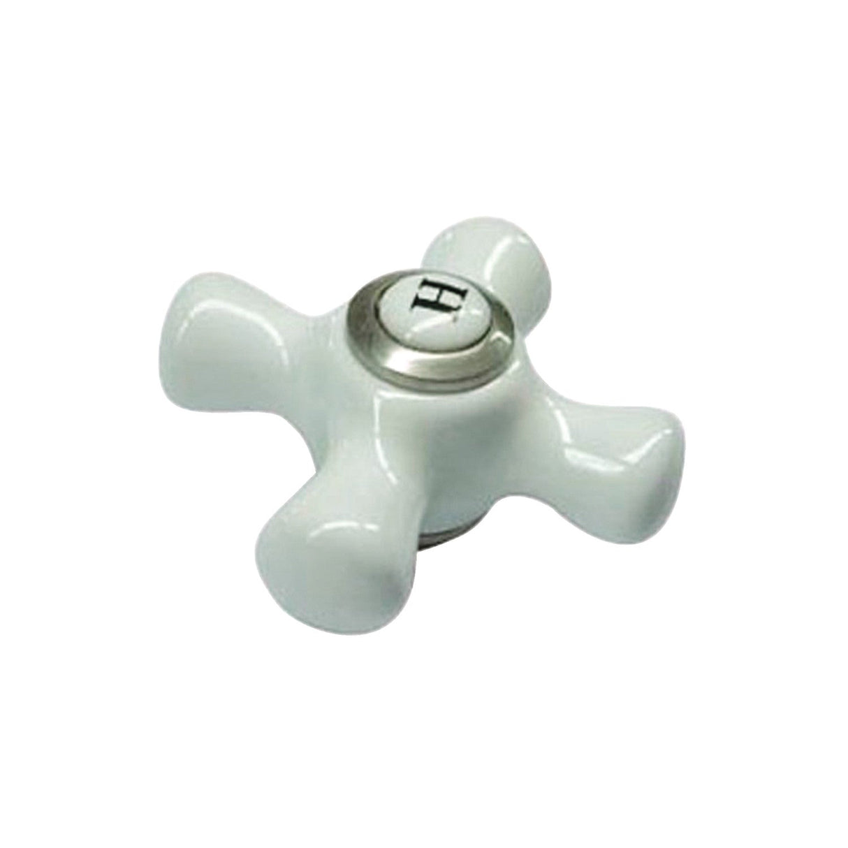 KBH1608PXH Hot Porcelain Cross Handle, Brushed Nickel