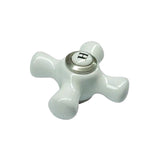 KBH1608PXH Hot Porcelain Cross Handle, Brushed Nickel