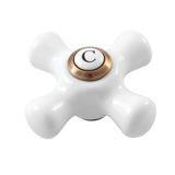 KBH160PXACC Cold Porcelain Cross Handle, Antique Copper