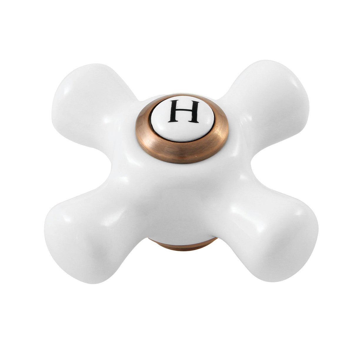 KBH160PXACH Hot Porcelain Cross Handle, Antique Copper