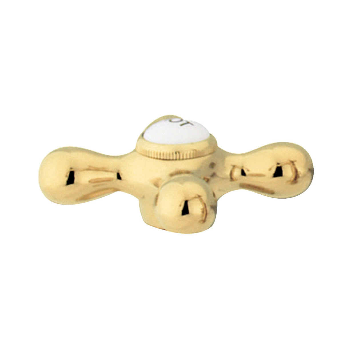 KBH1792AXH Hot Metal Cross Handle, Polished Brass