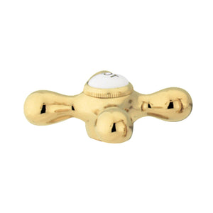 KBH1792AXH Hot Metal Cross Handle, Polished Brass