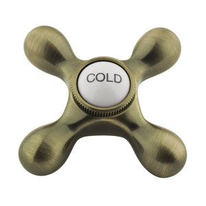 KBH1793AXC Cold Metal Cross Handle, Antique Brass