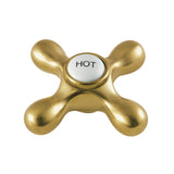 KBH1797AXH Hot Metal Cross Handle, Brushed Brass