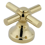 Elinvar KBH2632EX Metal Cross Handle, Polished Brass