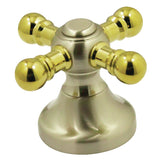 KBH2639BX Metal Cross Handle, Brushed Nickel/Polished Brass