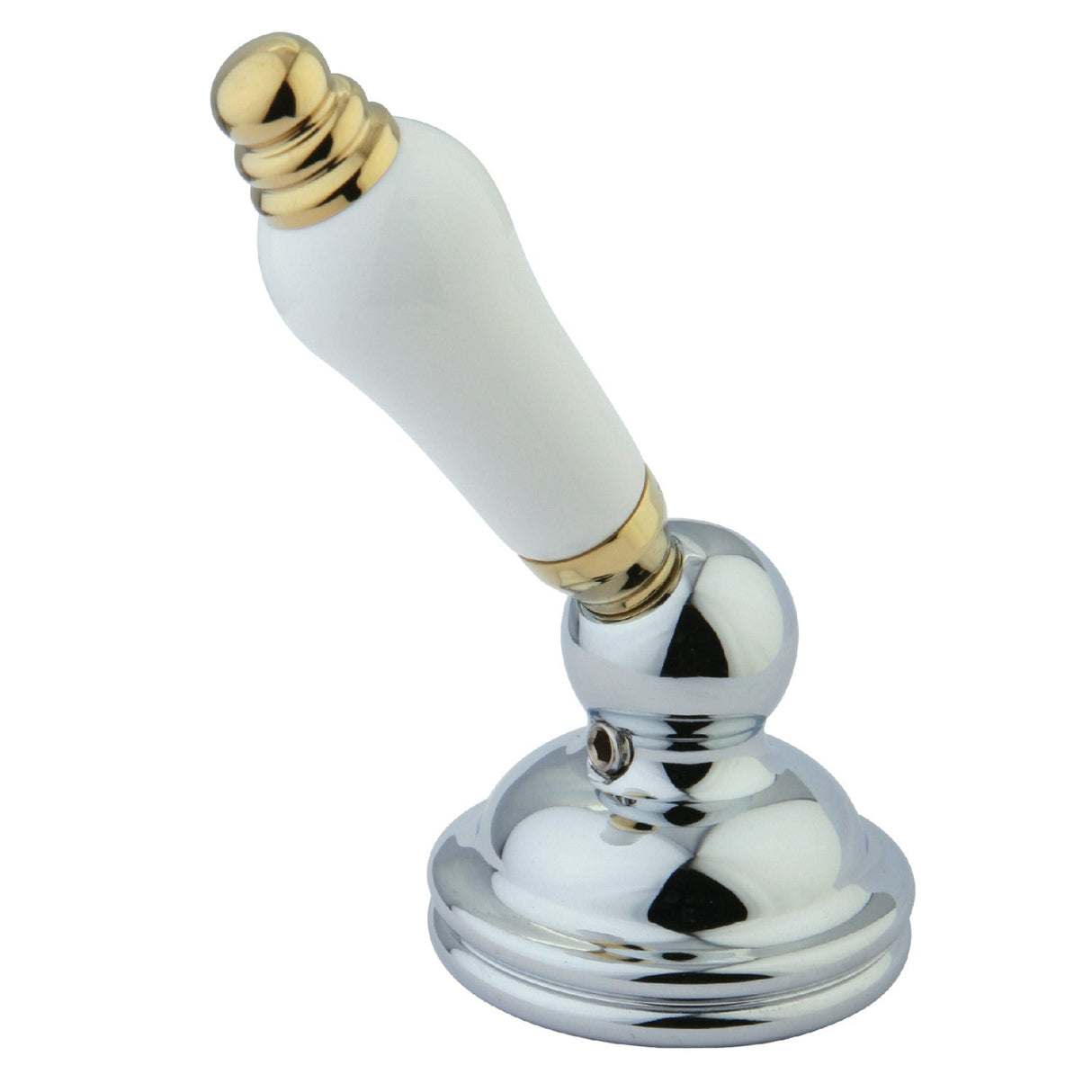 KBH3404PL Porcelain Lever Handle, Polished Chrome/Polished Brass