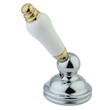 KBH3404PL Porcelain Lever Handle, Polished Chrome/Polished Brass