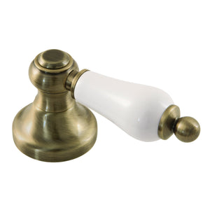 KBH3633PL Porcelain Lever Handle, Antique Brass