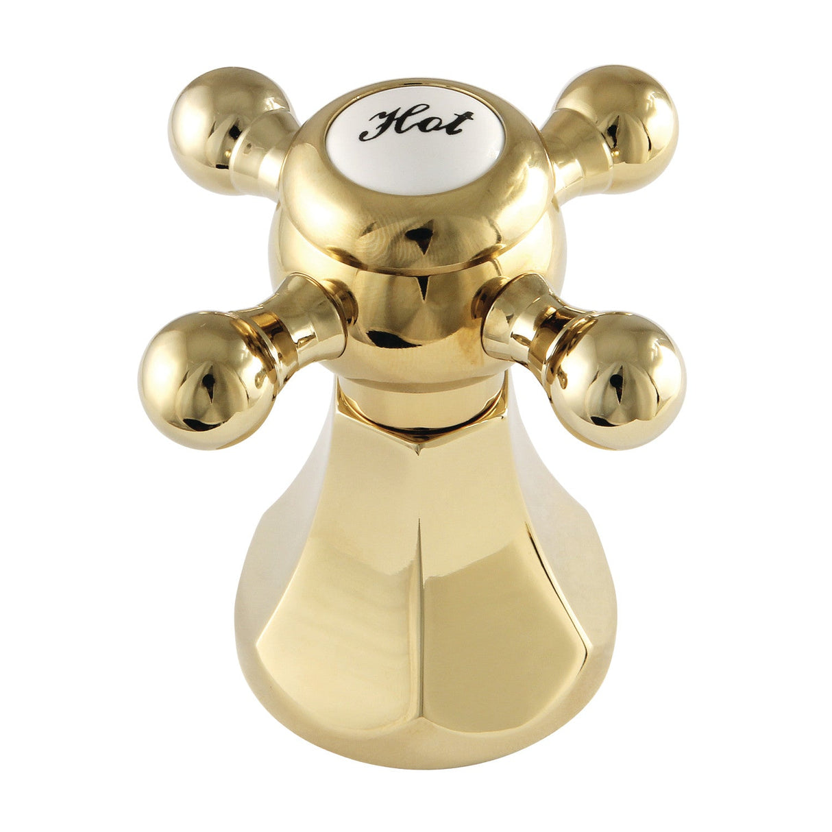 KBH4462BXH Hot Metal Cross Handle, Polished Brass