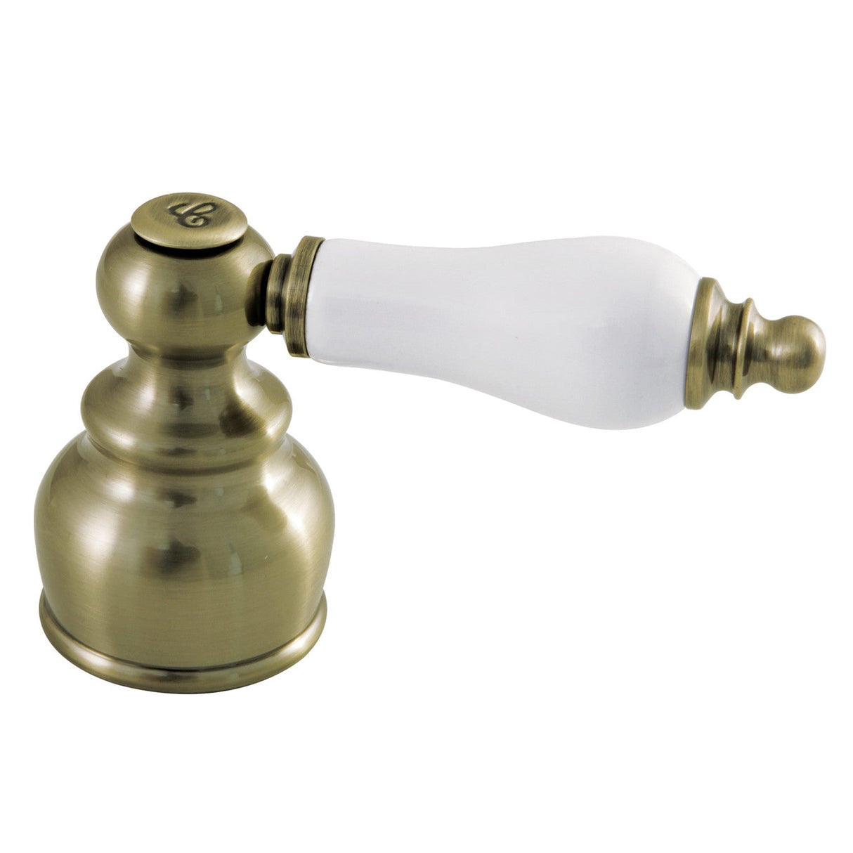 KBH603PLABC Cold Porcelain Lever Handle, Antique Brass