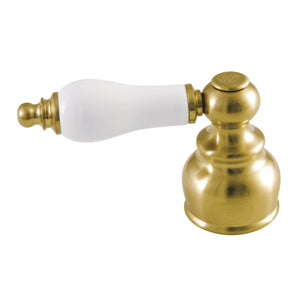 KBH607PLSBH Hot Porcelain Lever Handle, Brushed Brass