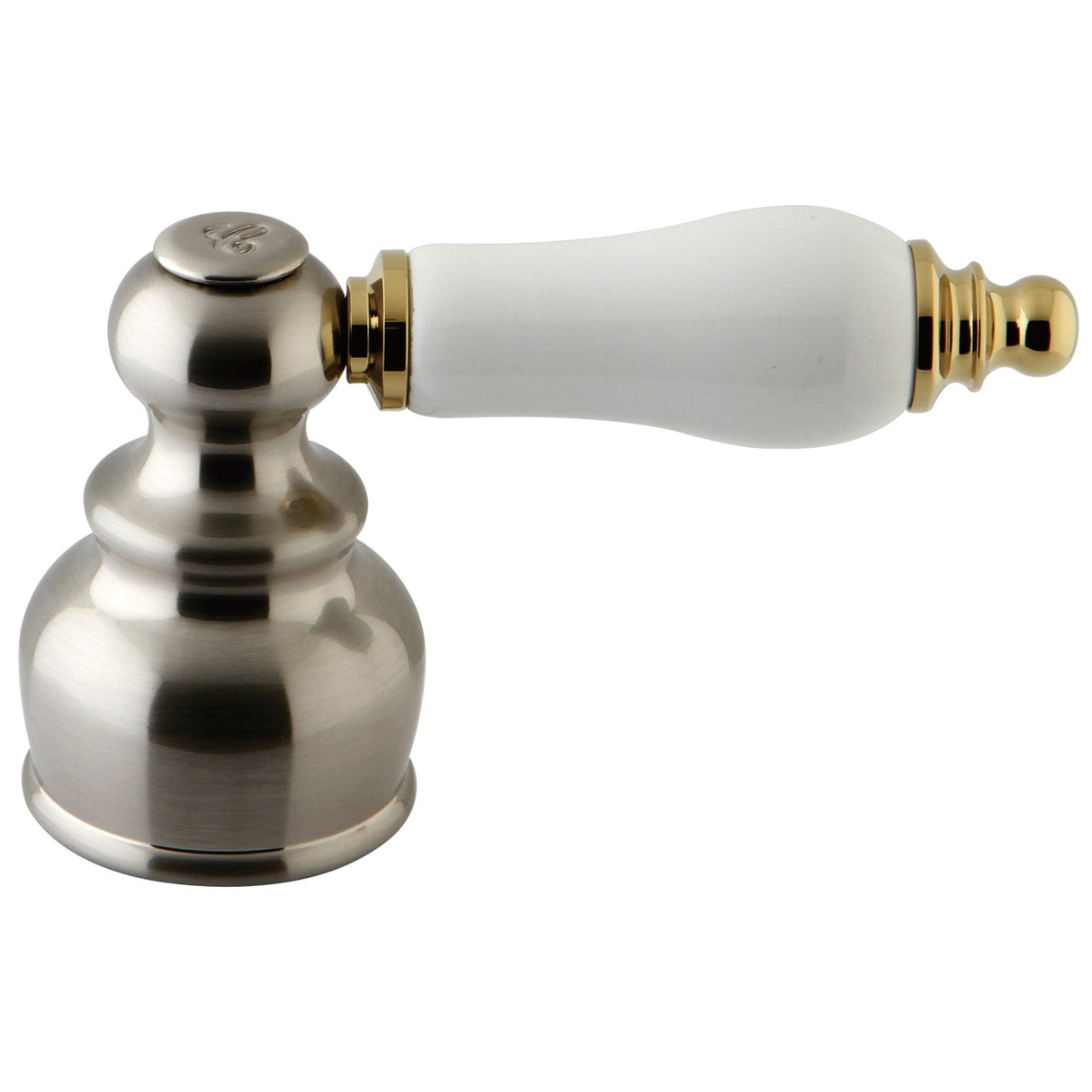 KBH609PLC Cold Porcelain Lever Handle, Brushed Nickel/Polished Brass