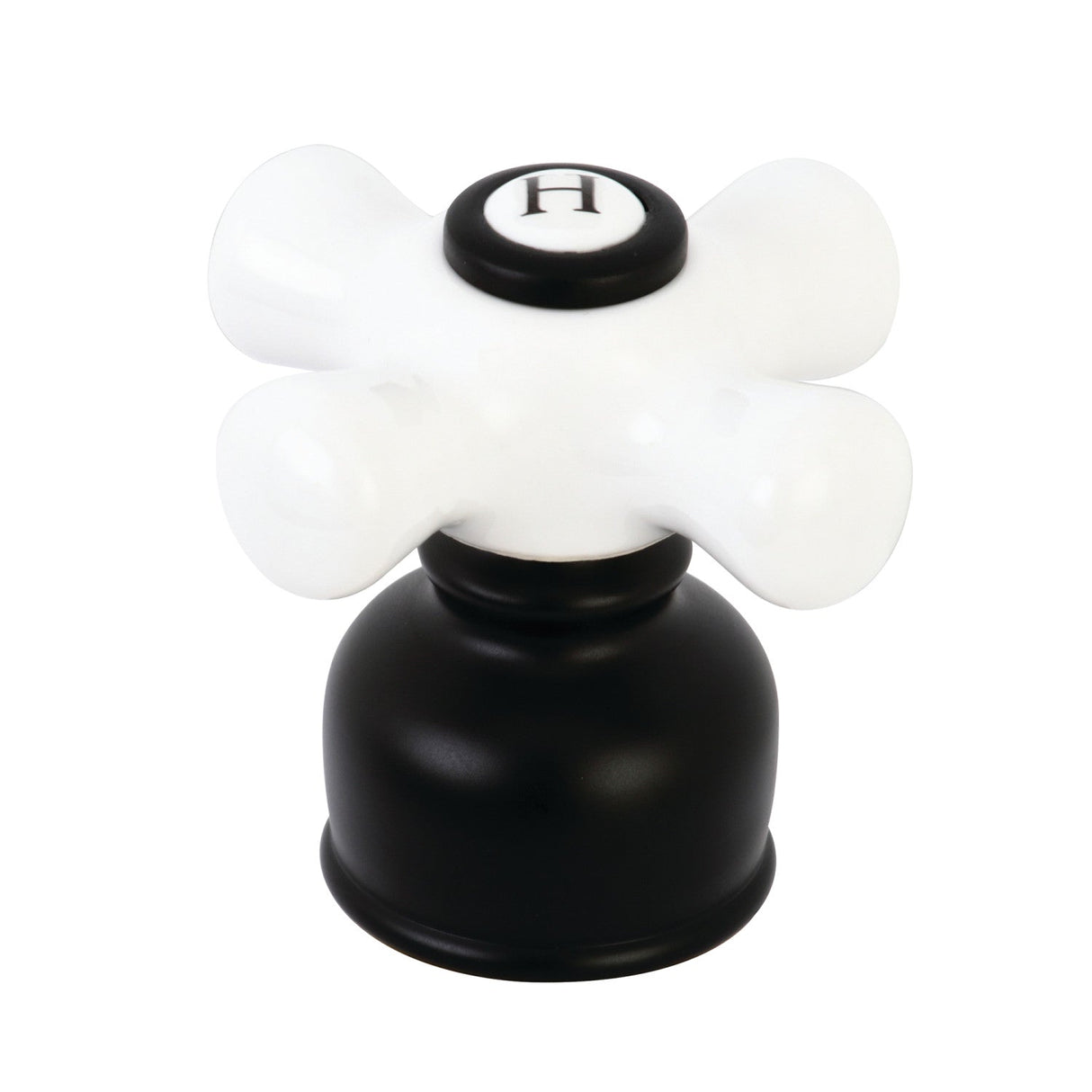KBH720PXH Hot Porcelain Cross Handle, Matte Black