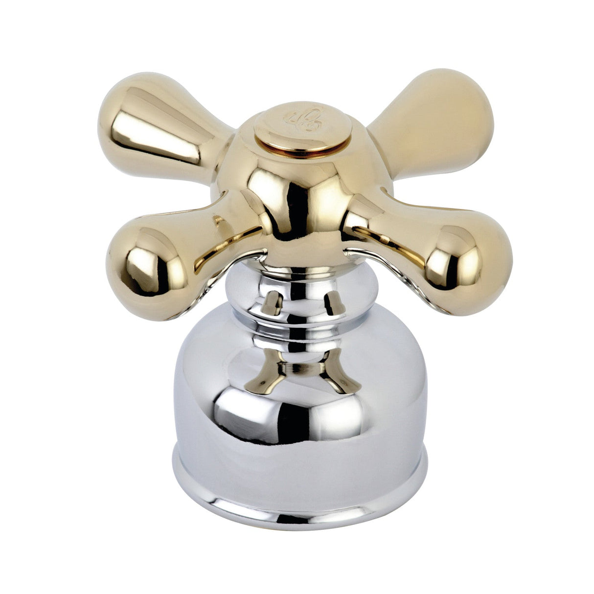 KBH724AXC Cold Metal Cross Handle, Polished Chrome/Polished Brass