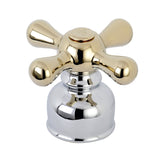 KBH724AXC Cold Metal Cross Handle, Polished Chrome/Polished Brass