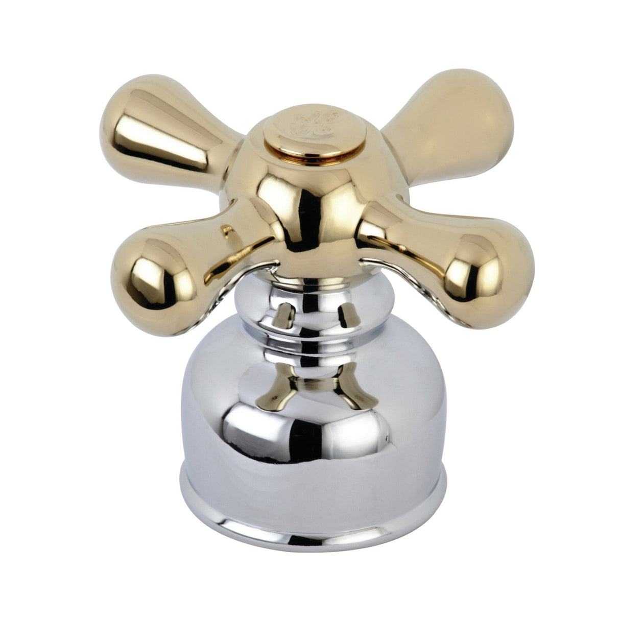 KBH724AXH Hot Metal Cross Handle, Polished Chrome/Polished Brass