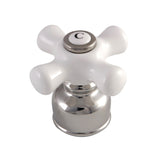 KBH726PXPNC Cold Porcelain Cross Handle, Polished Nickel