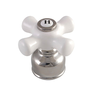 KBH726PXPNH Hot Porcelain Cross Handle, Polished Nickel