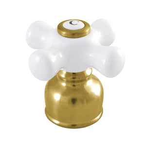 KBH727PXSBC Cold Porcelain Cross Handle, Brushed Brass