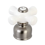 KBH728PXC Cold Porcelain Cross Handle, Brushed Nickel