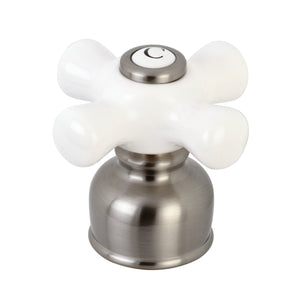 KBH728PXC Cold Porcelain Cross Handle, Brushed Nickel