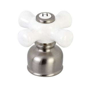 KBH728PXH Hot Porcelain Cross Handle, Brushed Nickel