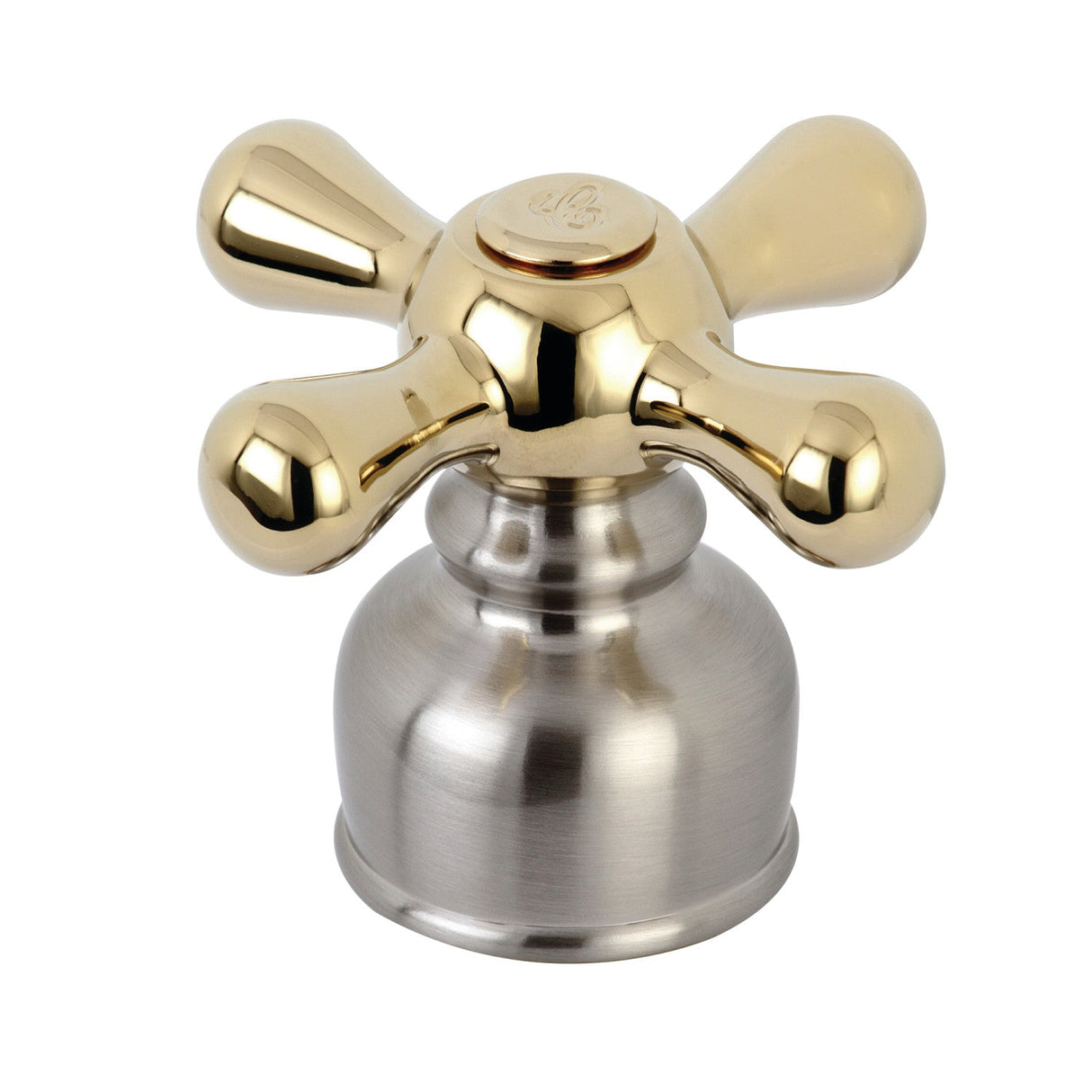 KBH729AXC Cold Metal Cross Handle, Brushed Nickel/Polished Brass