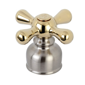 KBH729AXC Cold Metal Cross Handle, Brushed Nickel/Polished Brass