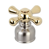 KBH729AXH Hot Metal Cross Handle, Brushed Nickel/Polished Brass