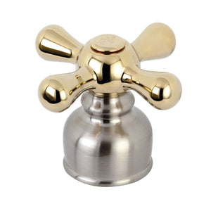 KBH729AXH Hot Metal Cross Handle, Brushed Nickel/Polished Brass