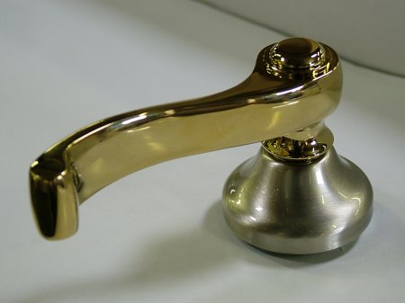KBH8639FL Metal Lever Handle, Brushed Nickel/Polished Brass