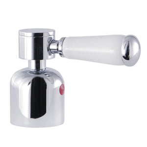 Paris KBH8961DPLH Hot Porcelain Lever Handle, Polished Chrome