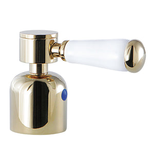 Paris KBH8962DPLC Cold Porcelain Lever Handle, Polished Brass