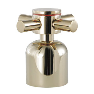 Concord KBH8962DXH Hot Metal Cross Handle, Polished Brass