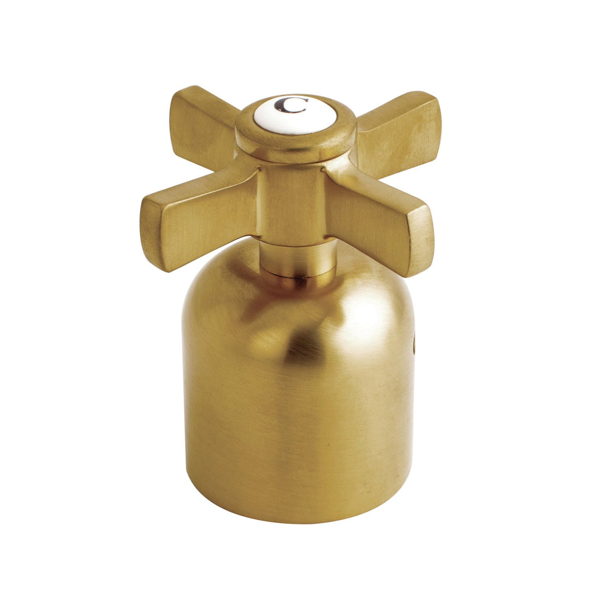 Millennium KBH8967ZXC Cold Metal Cross Handle, Brushed Brass
