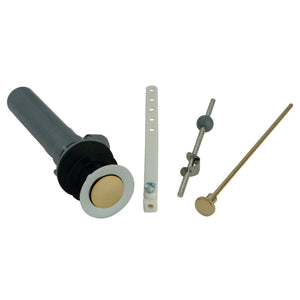 KBP1004 Plastic Pop-Up Bathroom Sink Drain with Overflow, Polished Chrome/Polished Brass