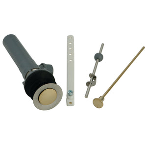 KBP1009 Plastic Pop-Up Bathroom Sink Drain with Overflow, Brushed Nickel/Polished Brass