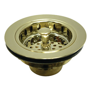 Made To Match KBS1002 3-1/2 Inch Kitchen Sink Basket Strainer Only, Polished Brass