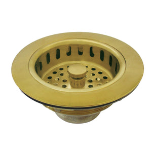 Made To Match KBS1007 3-1/2 Inch Kitchen Sink Basket Strainer Only, Brushed Brass