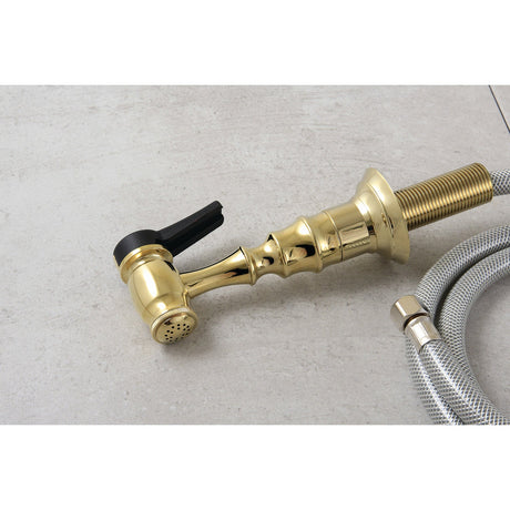 Made To Match KBSPR12 Brass Kitchen Faucet Side Sprayer, Polished Brass
