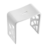 Descanso KBSSA17916 Solid Surface Bathroom Stool, Matte White