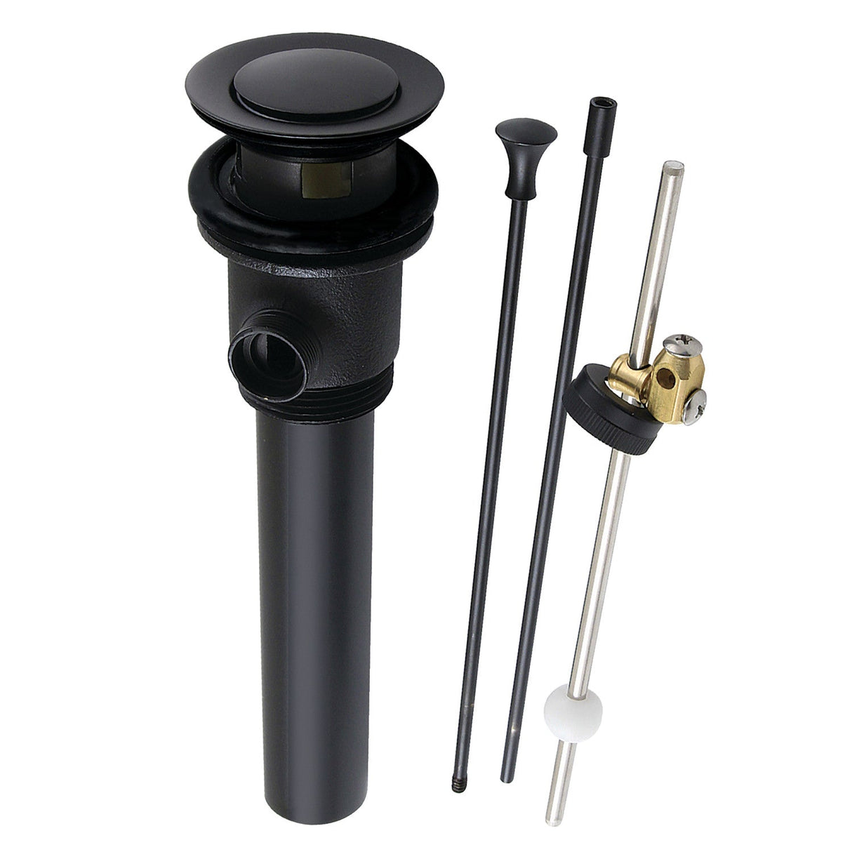 Made To Match KBT2120 Brass Pop-Up Bathroom Sink Drain with Overflow, 22 Gauge, Matte Black