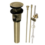 Made To Match KBT2123 Brass Pop-Up Bathroom Sink Drain with Overflow, 22 Gauge, Antique Brass