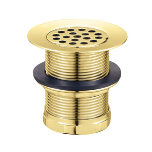 Seattle KBU1002 2-Inch Brass Grid Bar/Utility Sink Basket Strainer, Polished Brass