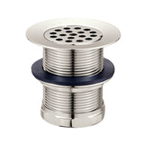 Seattle KBU1006 2-Inch Brass Grid Bar/Utility Sink Basket Strainer, Polished Nickel